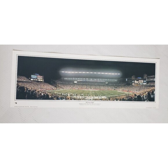 NE Patriots Opening Night 2002 Gillette Stadium Unframed Panoramic Poster 27x9.5 - Picture 7 of 7